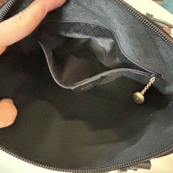 PC: Gucci EUC+++ Black Suede & Leather 2 Way Bamboo Satchel Bag - Picture 12 of 17